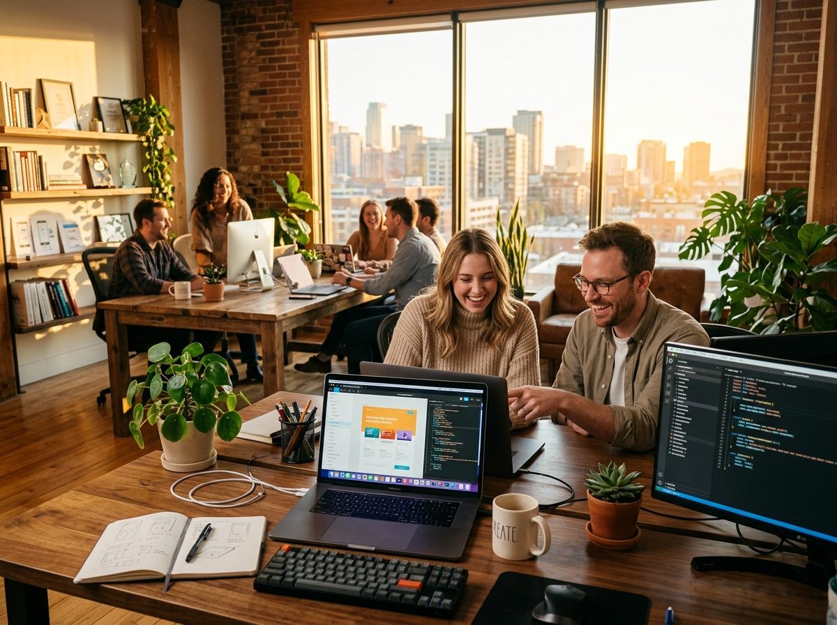 XL Media digital marketing team collaborating in a modern office space